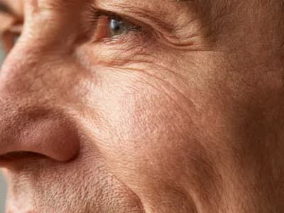 Macro close-up of skin showing fine lines and mild laxity, relevant to skin tightening treatment